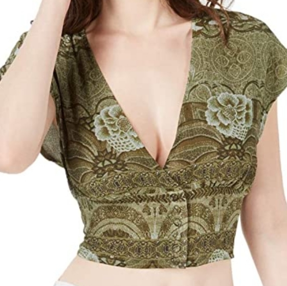 Guess green gorgeous women's xl top